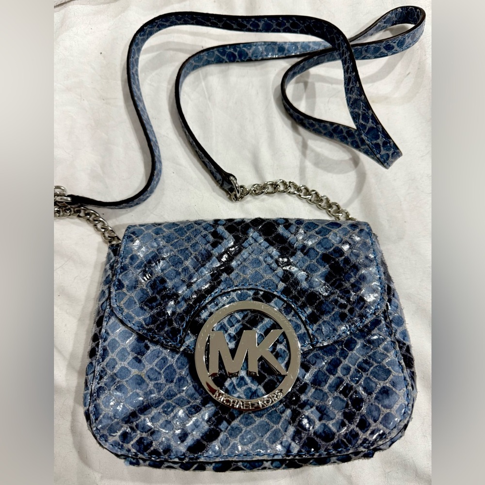 Michael Kors Fulton Mini Python Embossed Leather Crossbody Bag